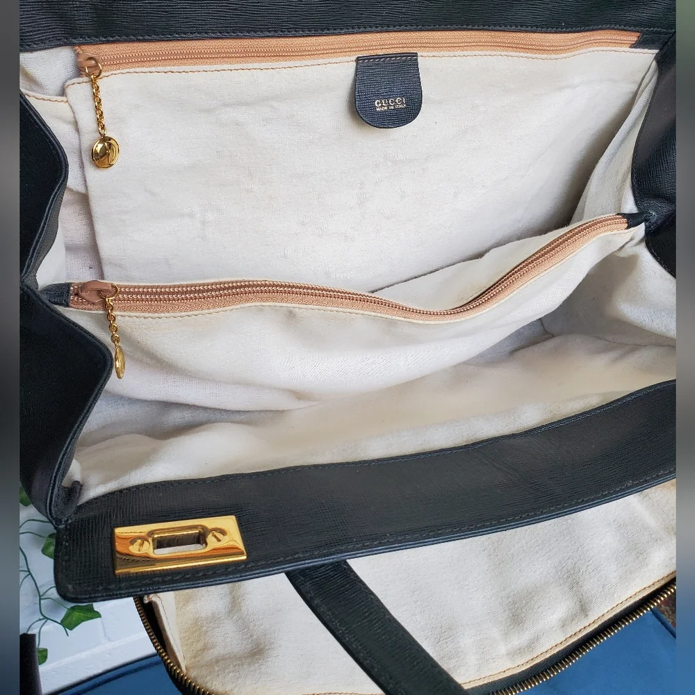 Gucci Structured Green Leather Bag - Picture 13 of 17